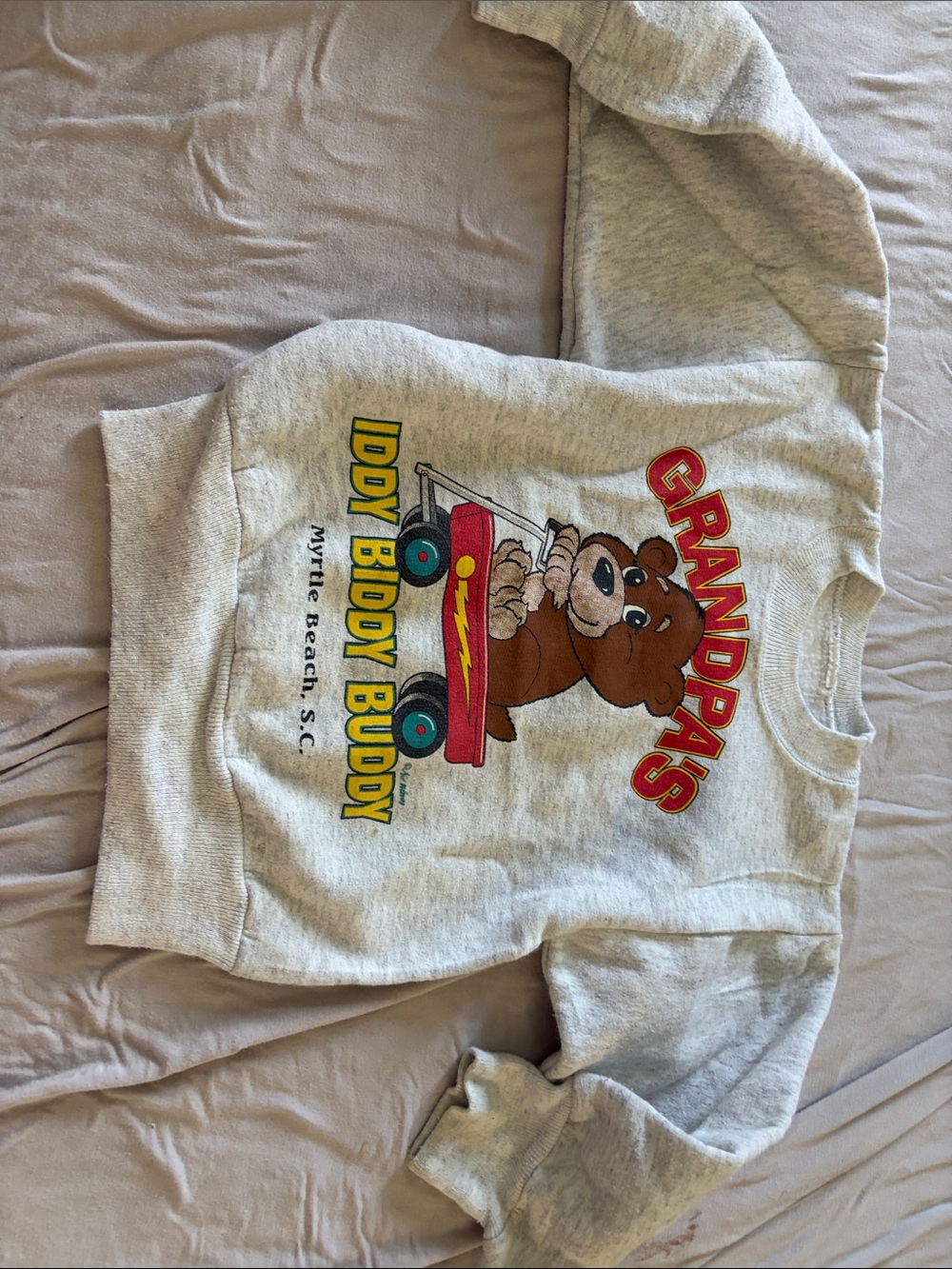B64 3t Vintage Grandpa’s Iddy Biddy Buddy Bear Graphic Sweatshirt